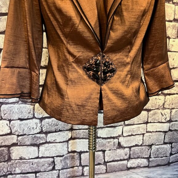 J.R. Nites Bronze & Black Jacket & Matching Tank Size 10 - Picture 3 of 11